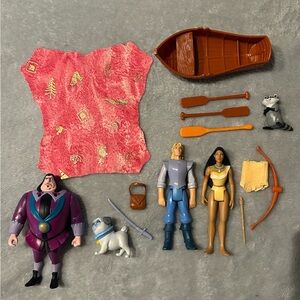 Pocahontas Action Figures Lot Disney John Smith Ratcliffe Meeko Percy Vtg 90s